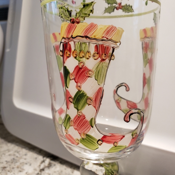 Christmas glasses. Hand painted. - Picture 3 of 5
